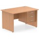 Rayleigh Panel End Straight Desk with Fixed Pedestal